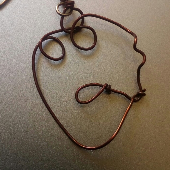 Mismatched contemporary dangle earrings handmade - Picture 3 of 3